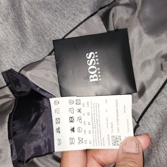 HUGO BOSS HEATHER GRAY LIGHTWEIGHT MENS BLAZER EUC SIZE 40R - Picture 15 of 16